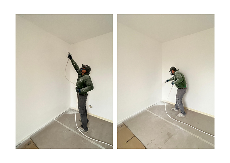 Tecnica vernice a spruzzo sul legno